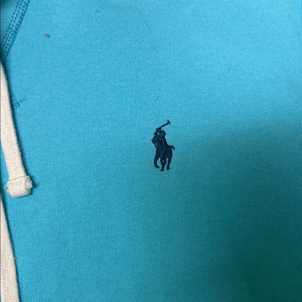 Men's Polo Blue Hoodie - Picture 2 of 3